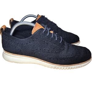 Cole Haan Original Grand Stitchlite Wingtip Oxford Shoes Mens 8 M Black C27568